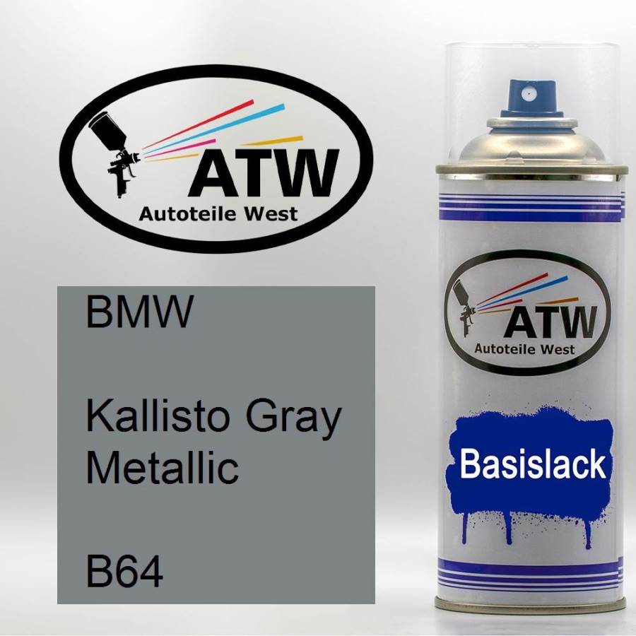 BMW, Kallisto Gray Metallic, B64: 400ml Sprühdose, von ATW Autoteile West.